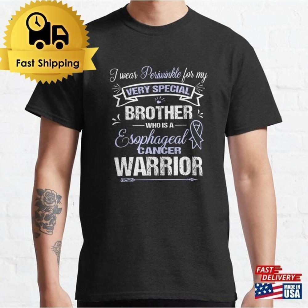 Esophageal Cancer Awareness Support Brother Retro Graphic Unisex T-Shirt